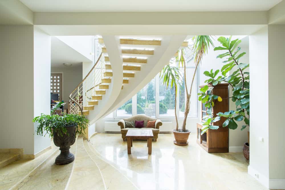 garden under staircase