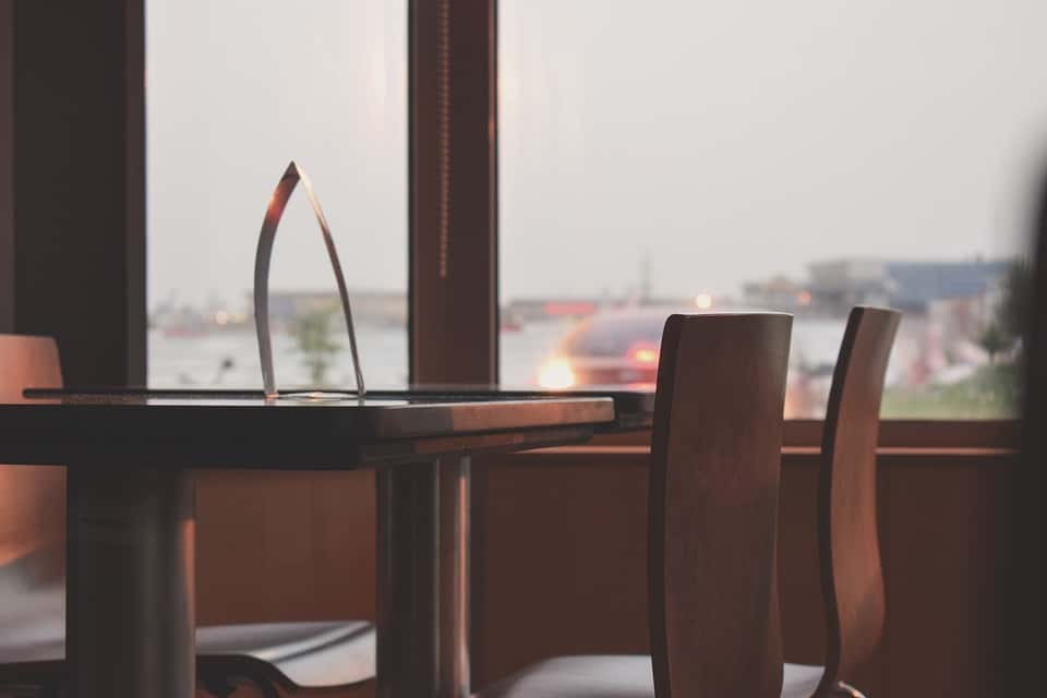 glass-wood modern dining table