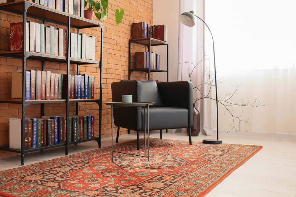 home library for studio apartment