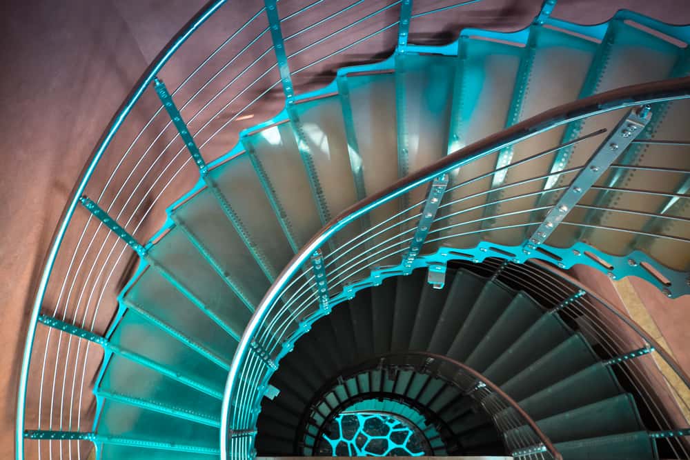  Modern spiral staircase with stylish stainless steel railing design