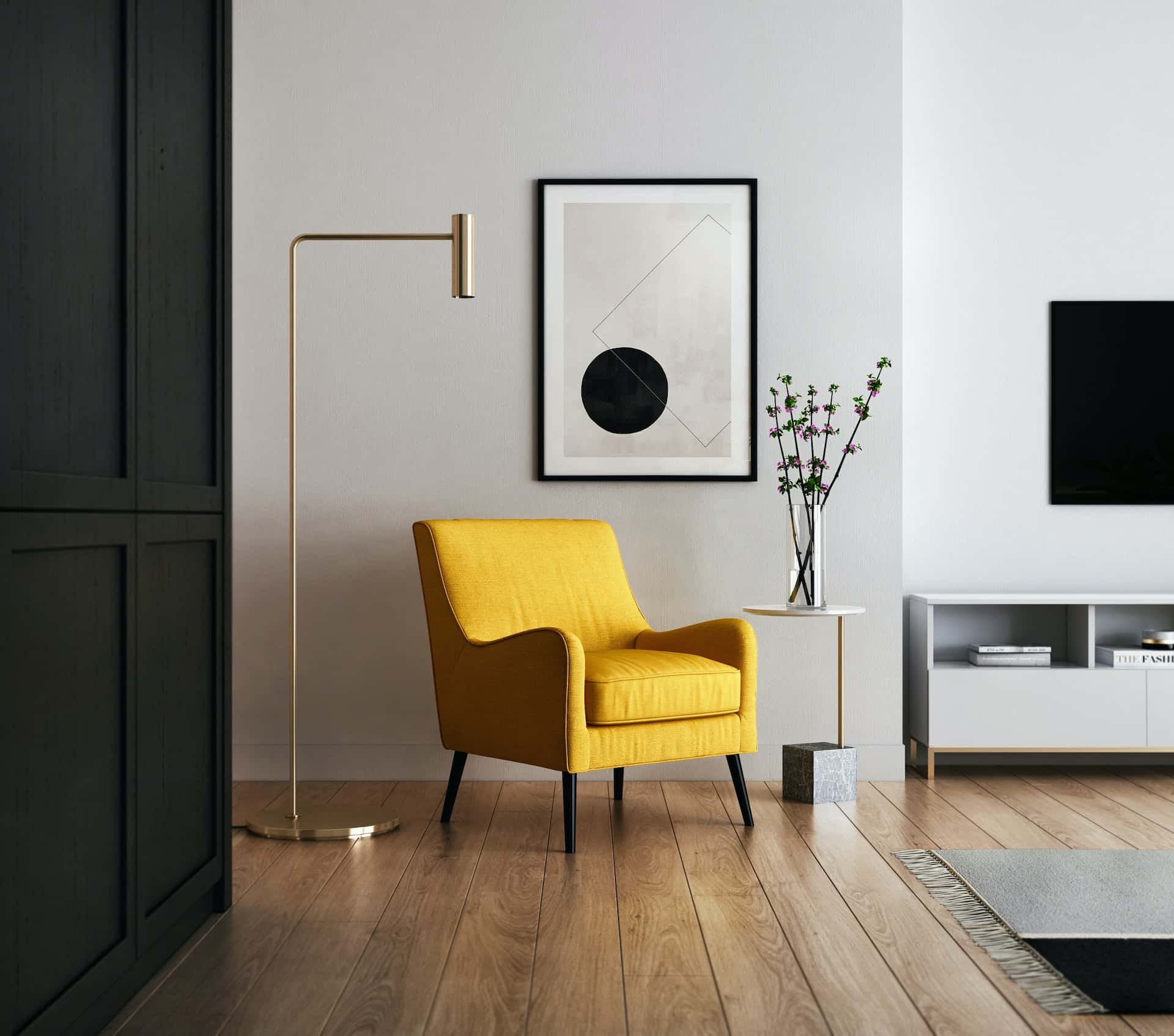 interior design of a middle-class 3 bhk flat