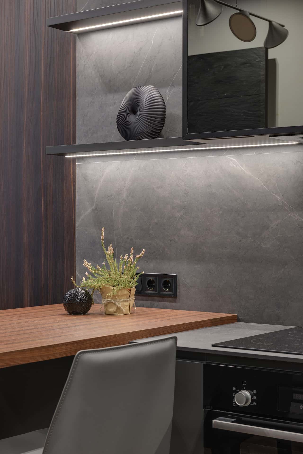 kitchen wall marble design