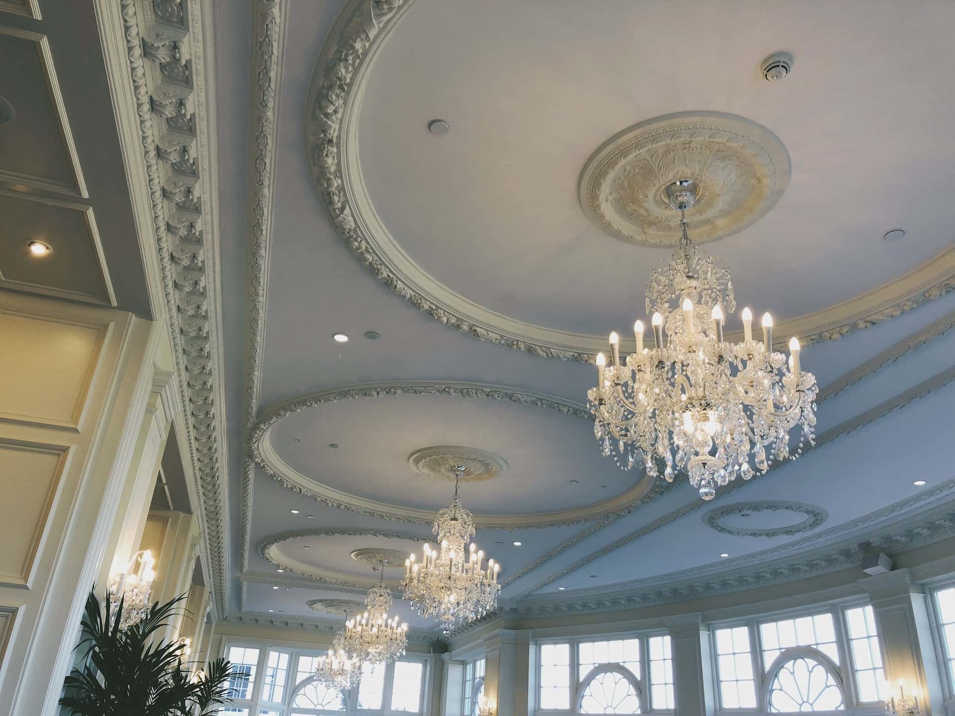 large decorative flower ceiling design