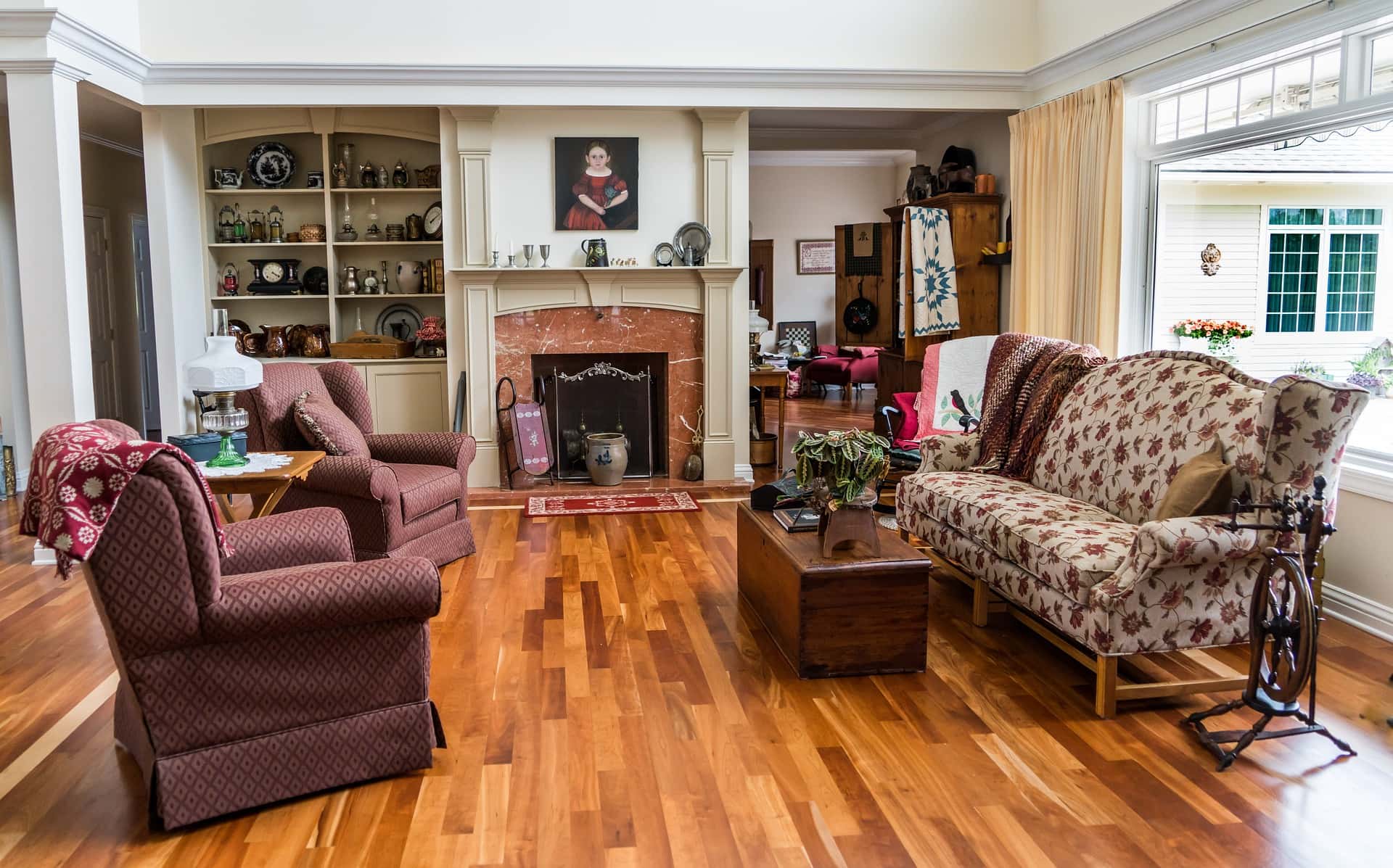 light-coloured laminate floor