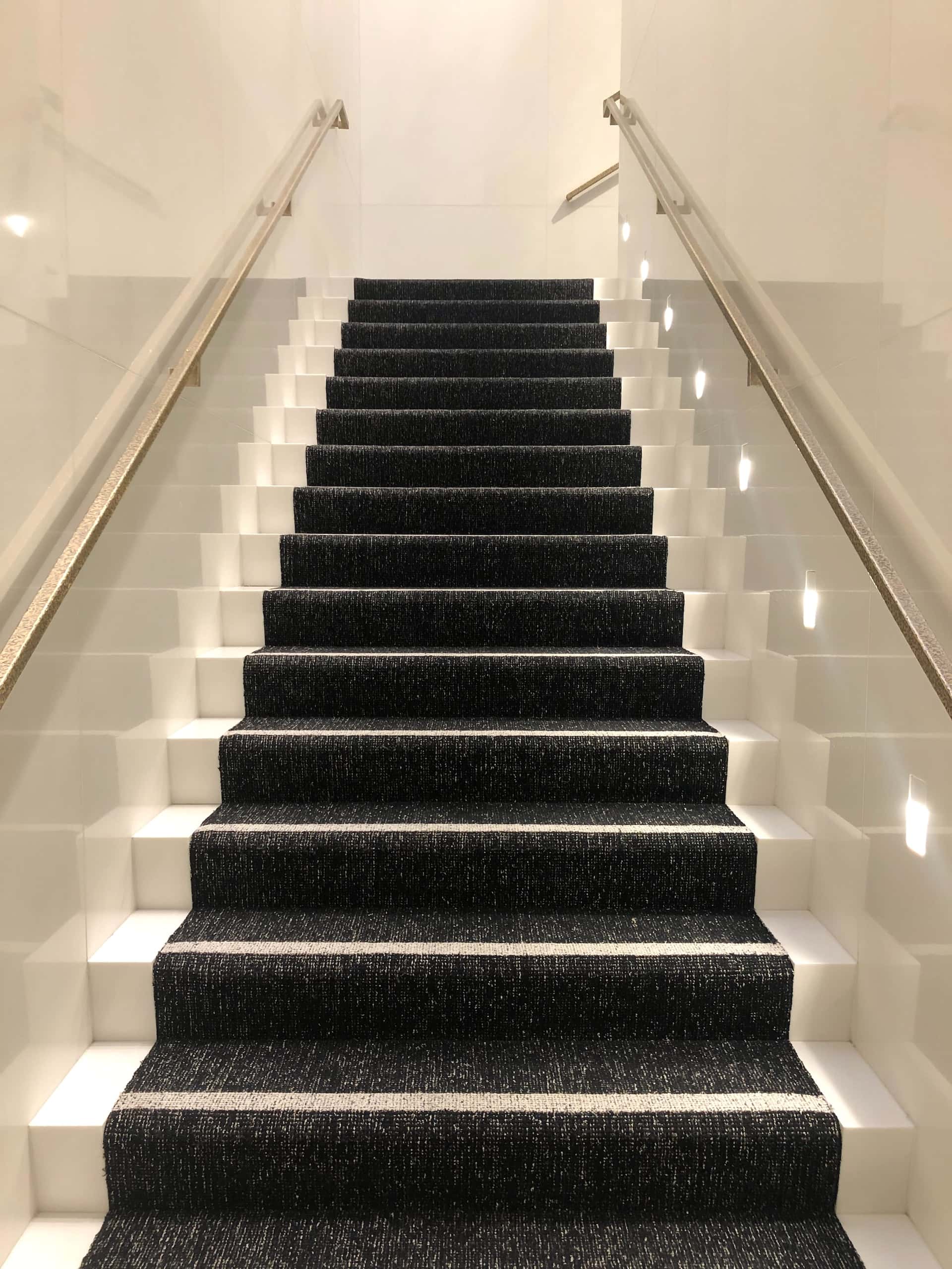 lights along the side of the stairs