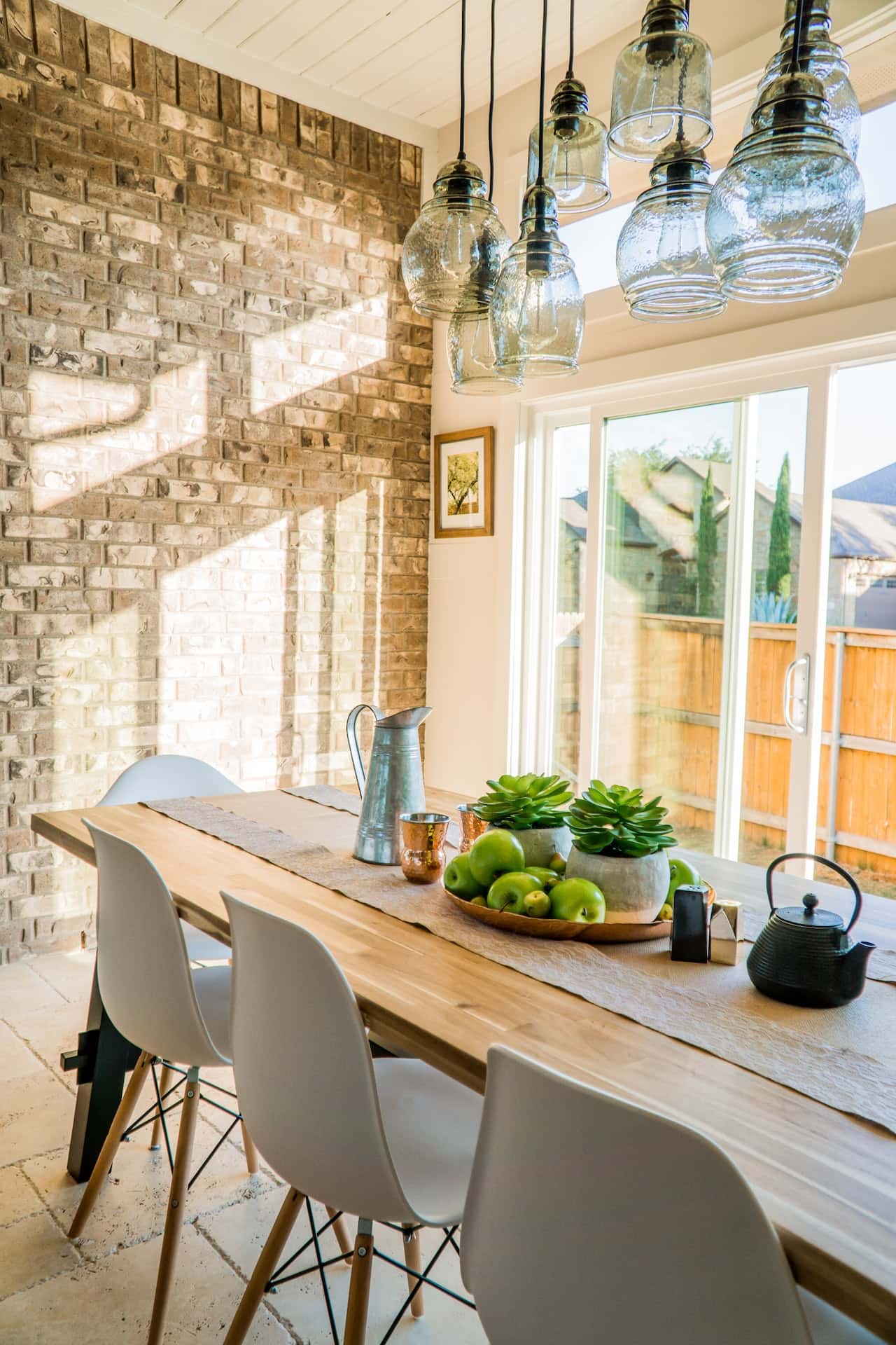 long rustic table