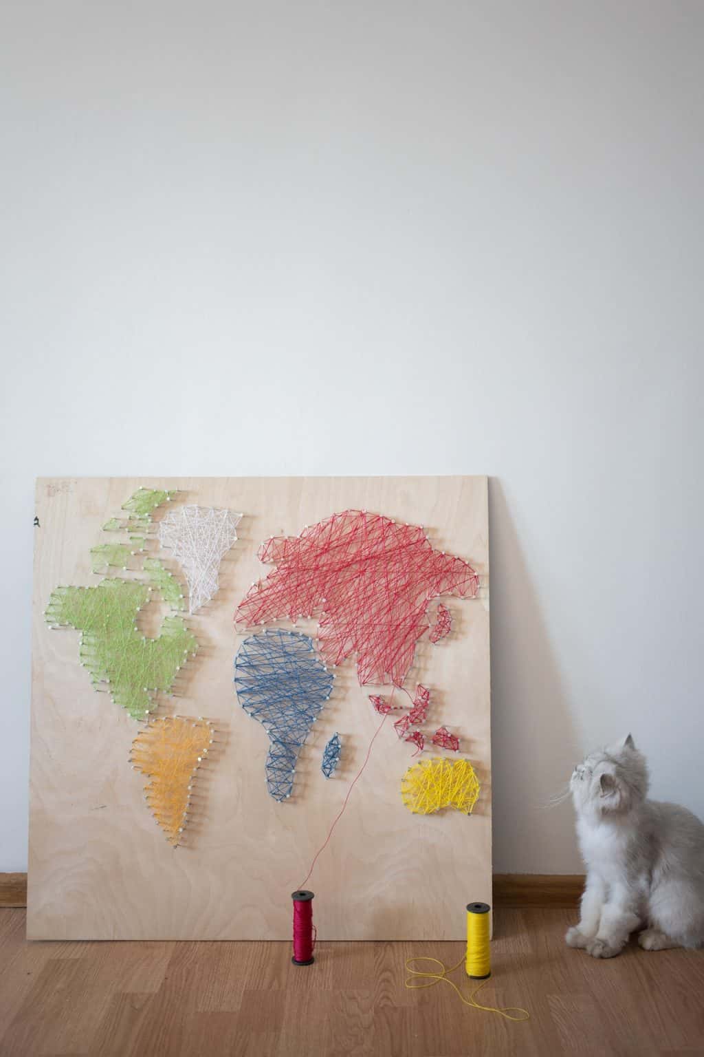 map made of threads