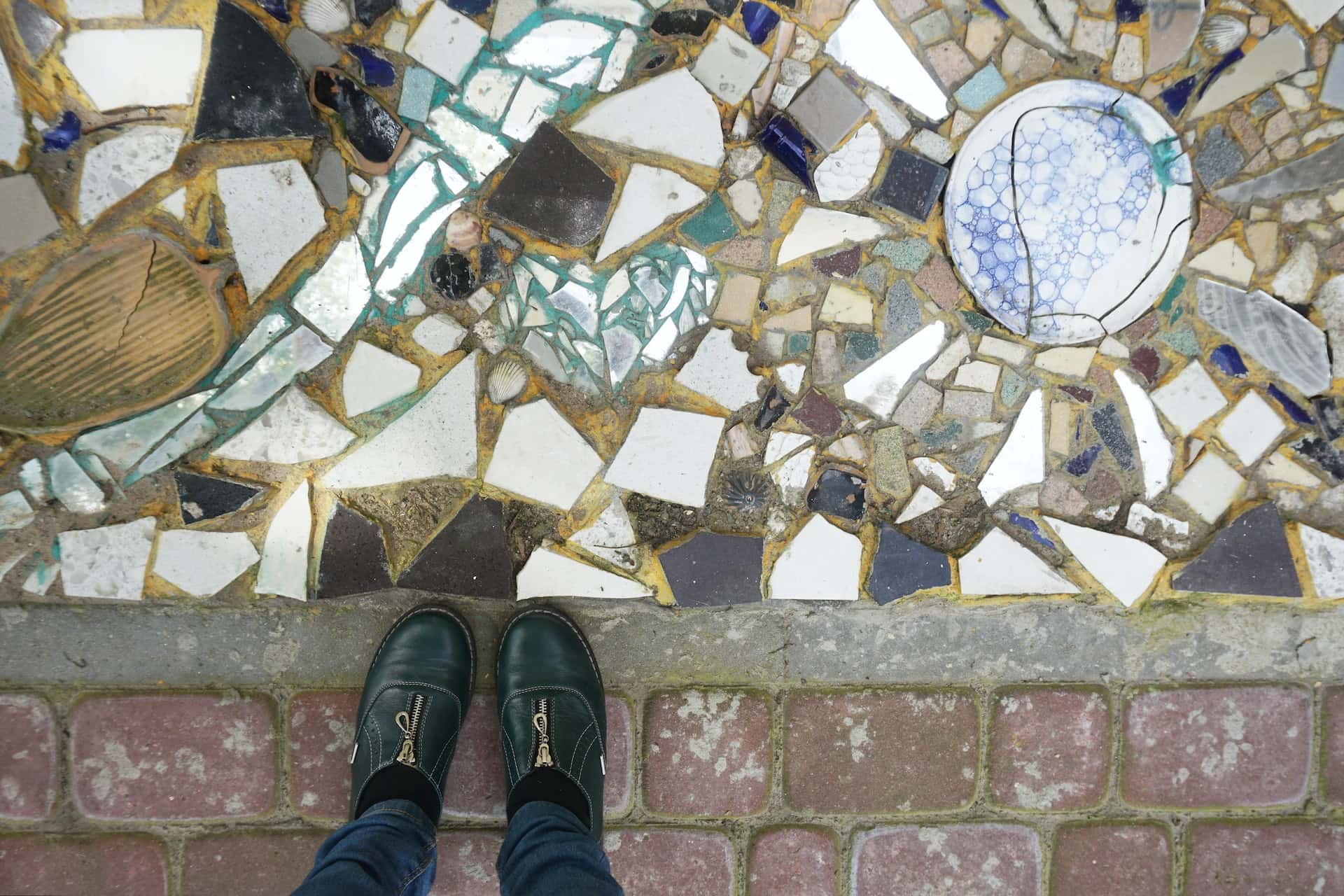 marble chips floor design