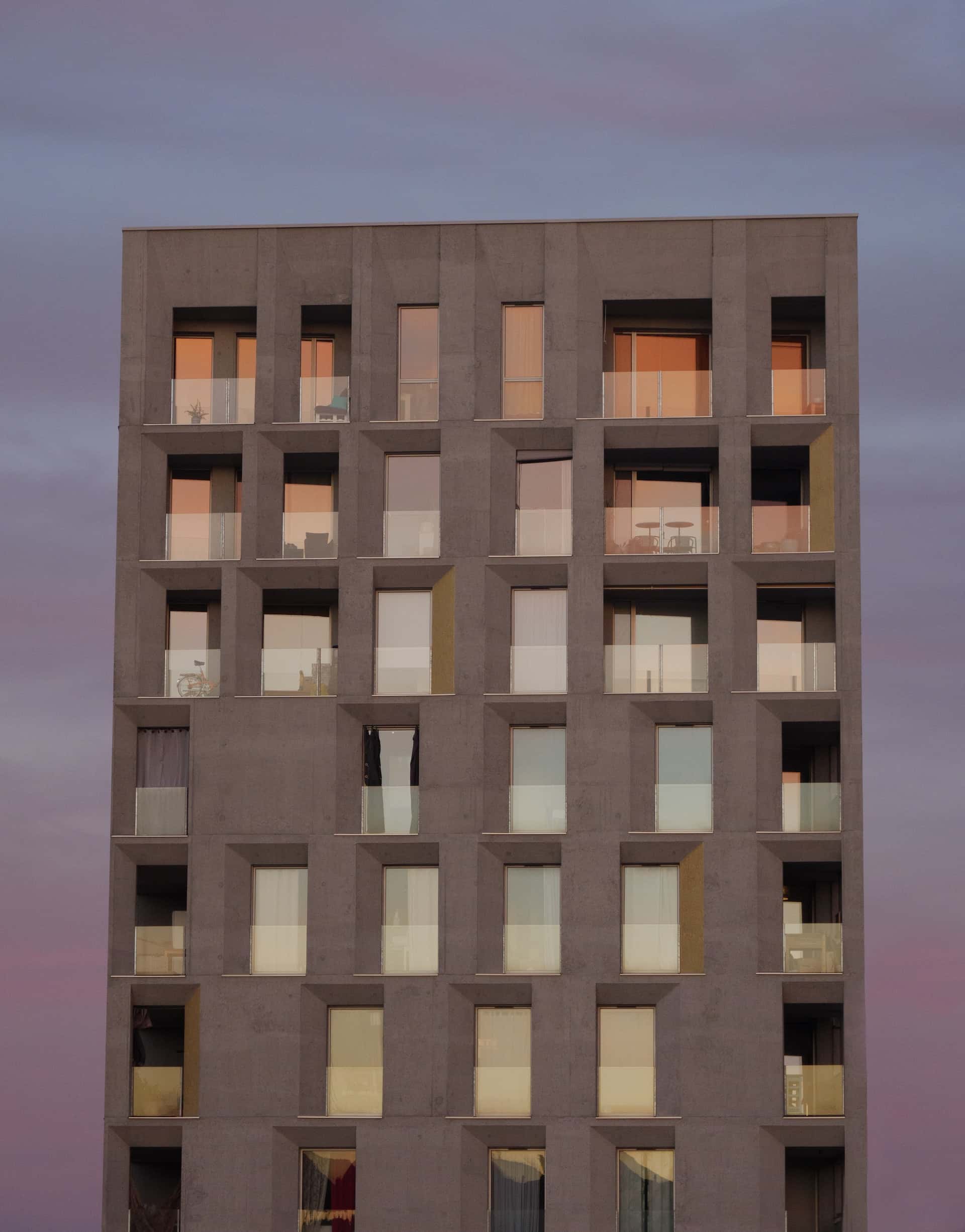 minimalist glass cover balcony