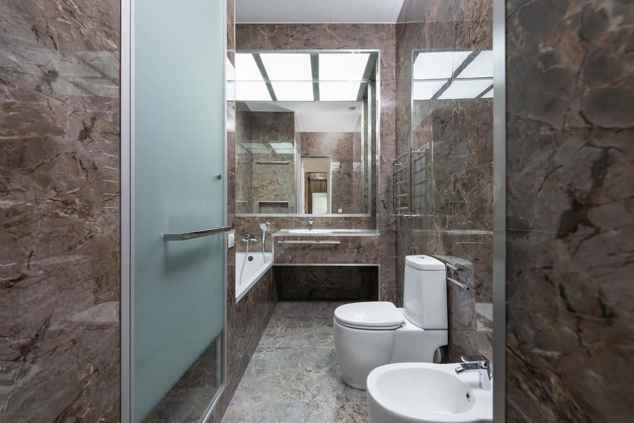 modern aluminium bathroom door design