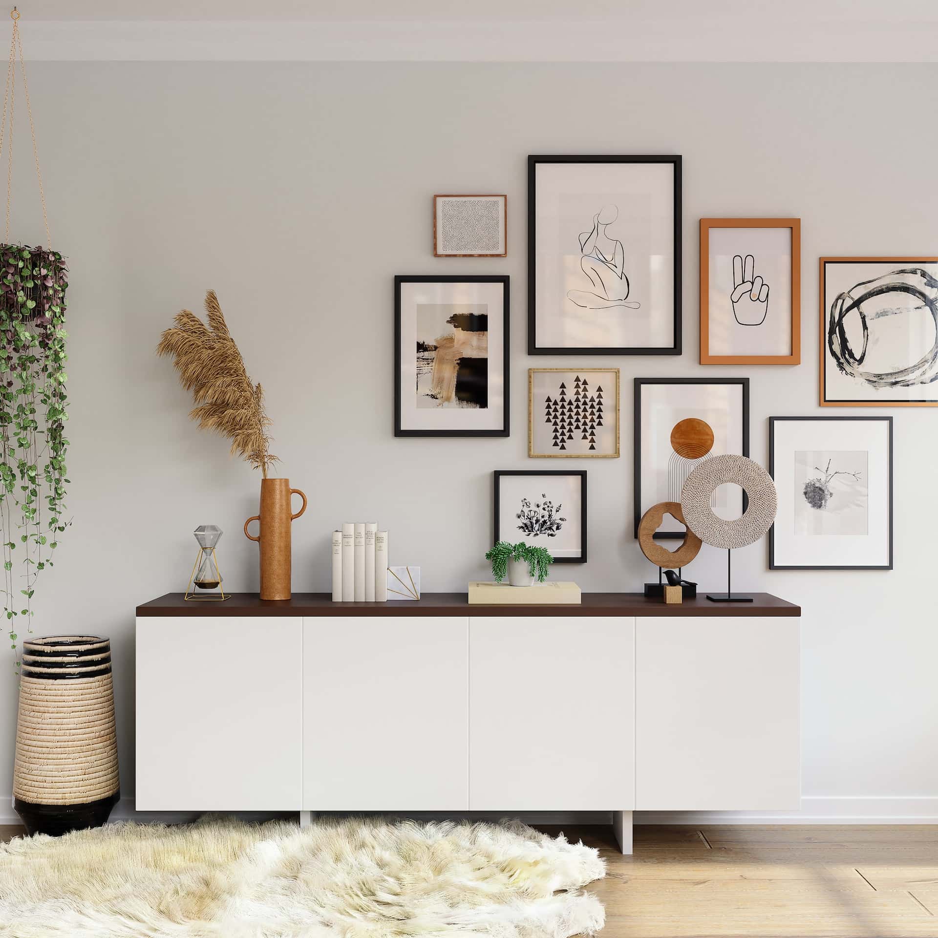modern entryway table idea
