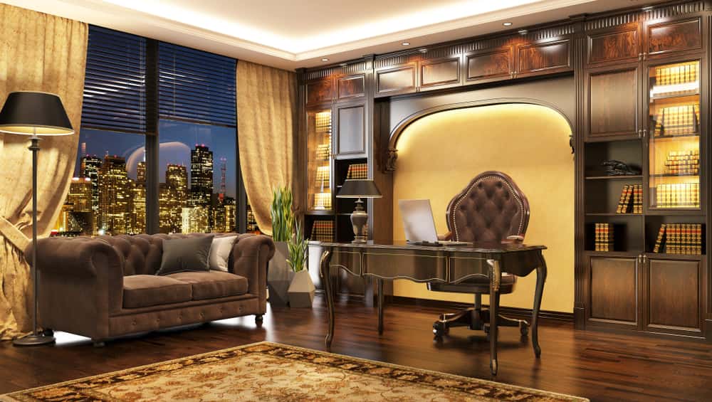 modern home library