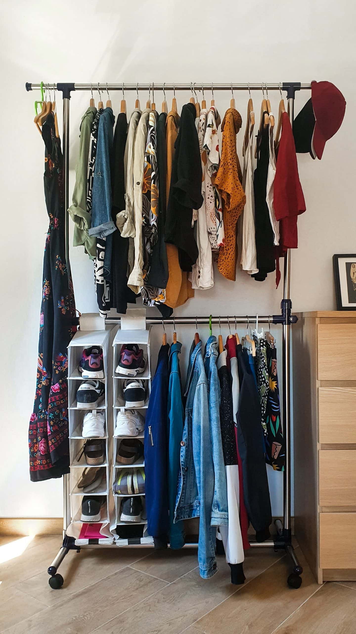 movable steel wardrobe design