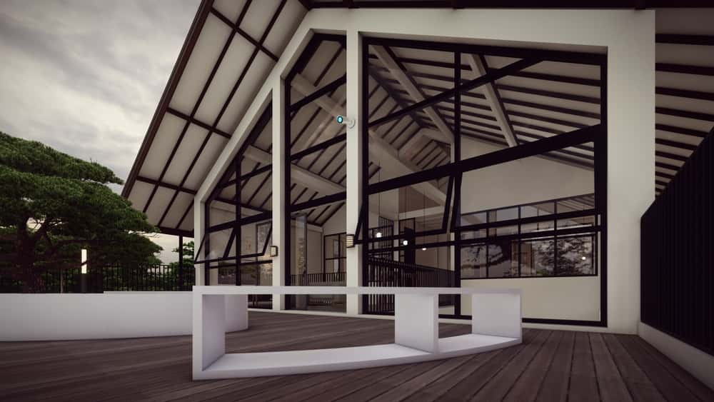 open balcony ceiling design