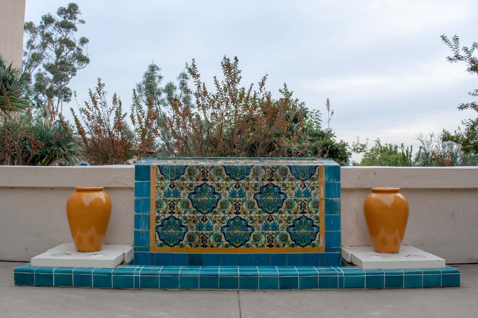 patterned tiles to create a carpeted effect