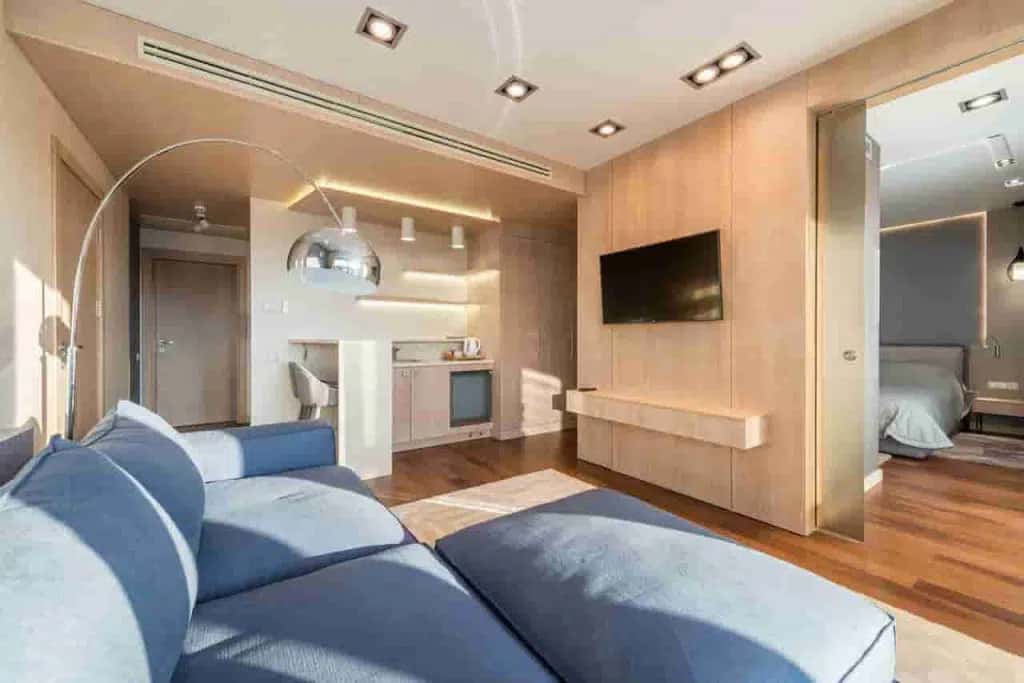 plush cushioned sofa bed