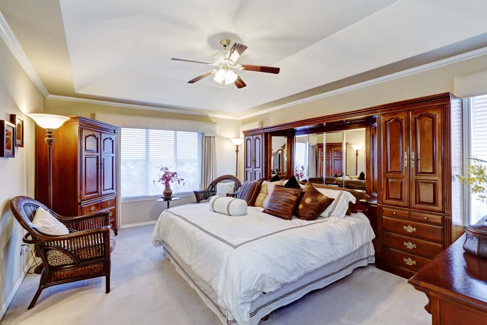 reclaimed wooden cabinetry for bedroom