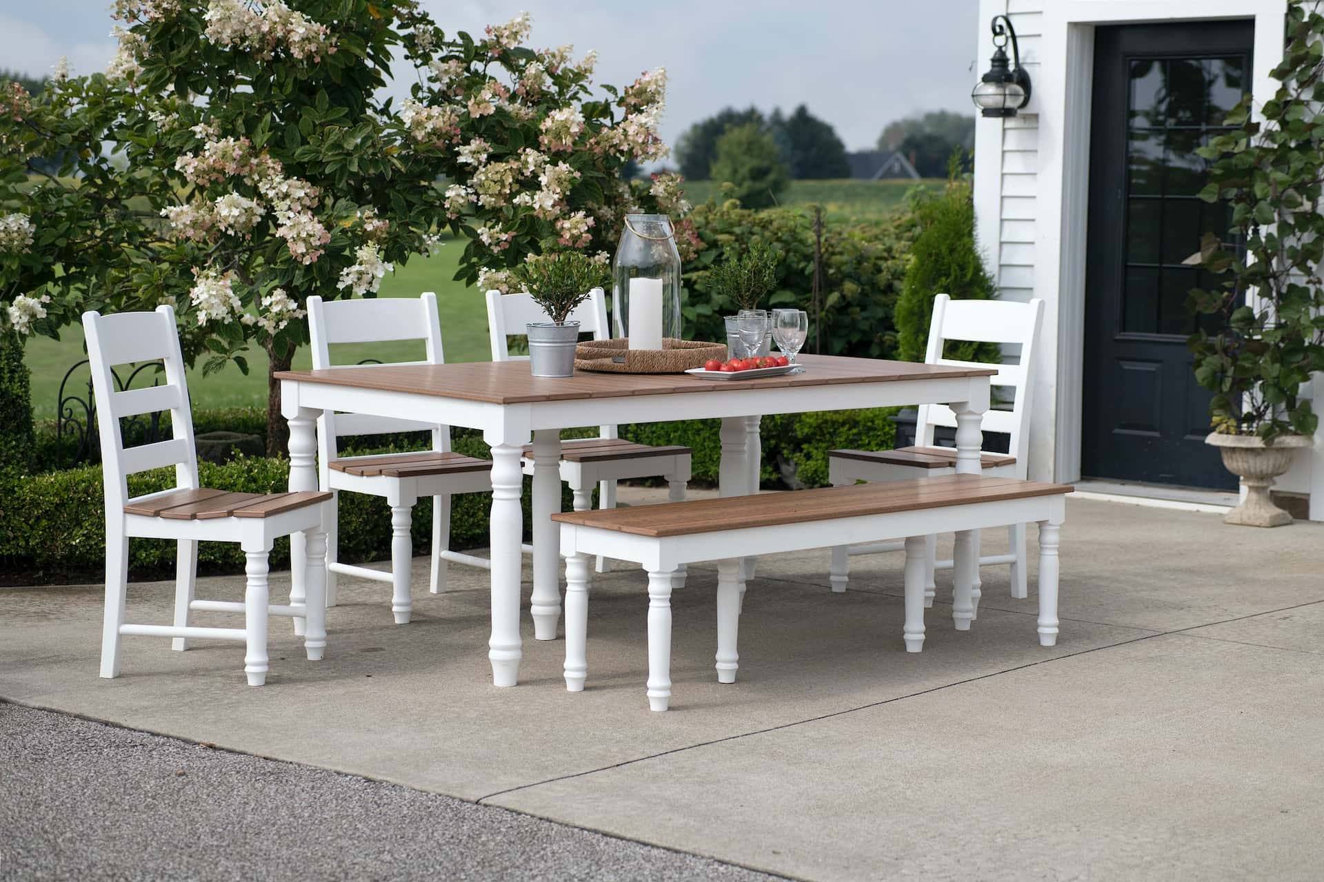 rectangular outdoor dining table
