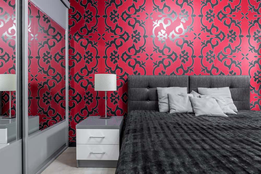 red textured wall