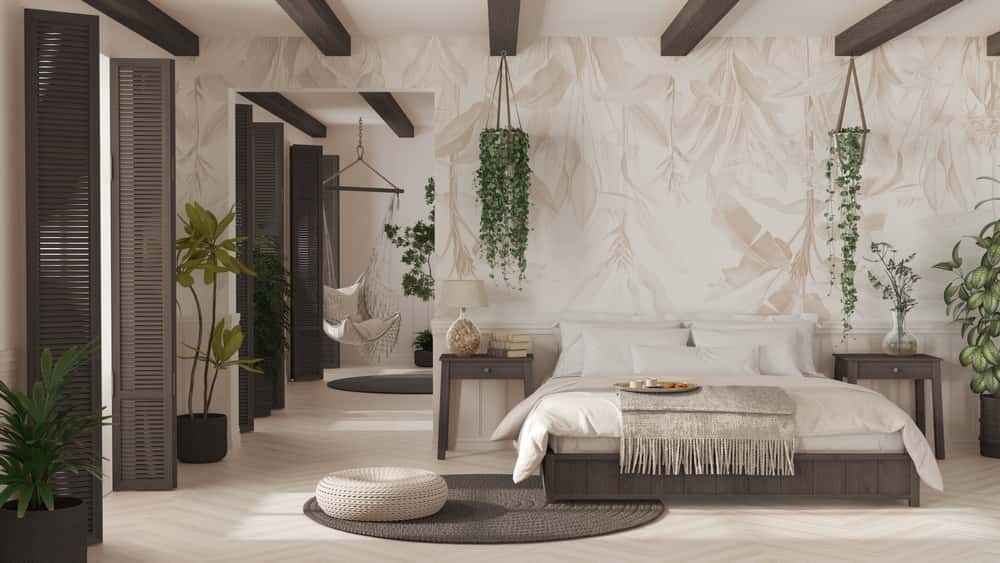 rustic platform bed