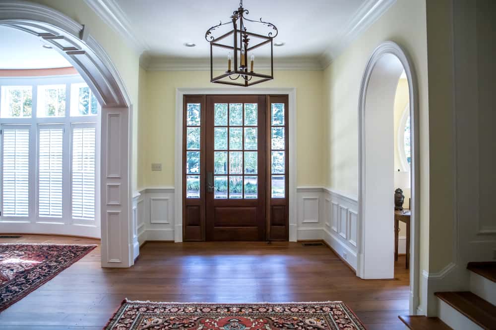 sleek arch hallway design