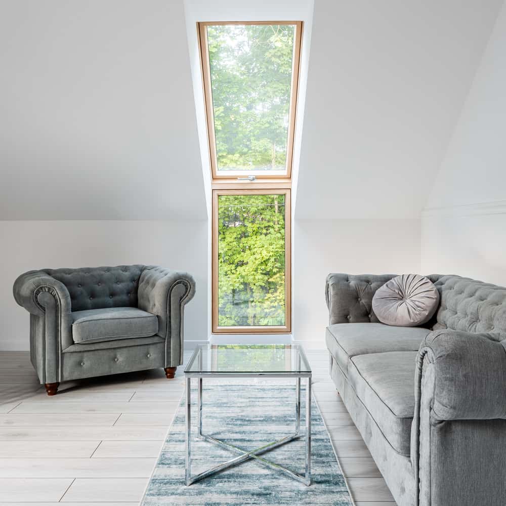 sloped arm couches