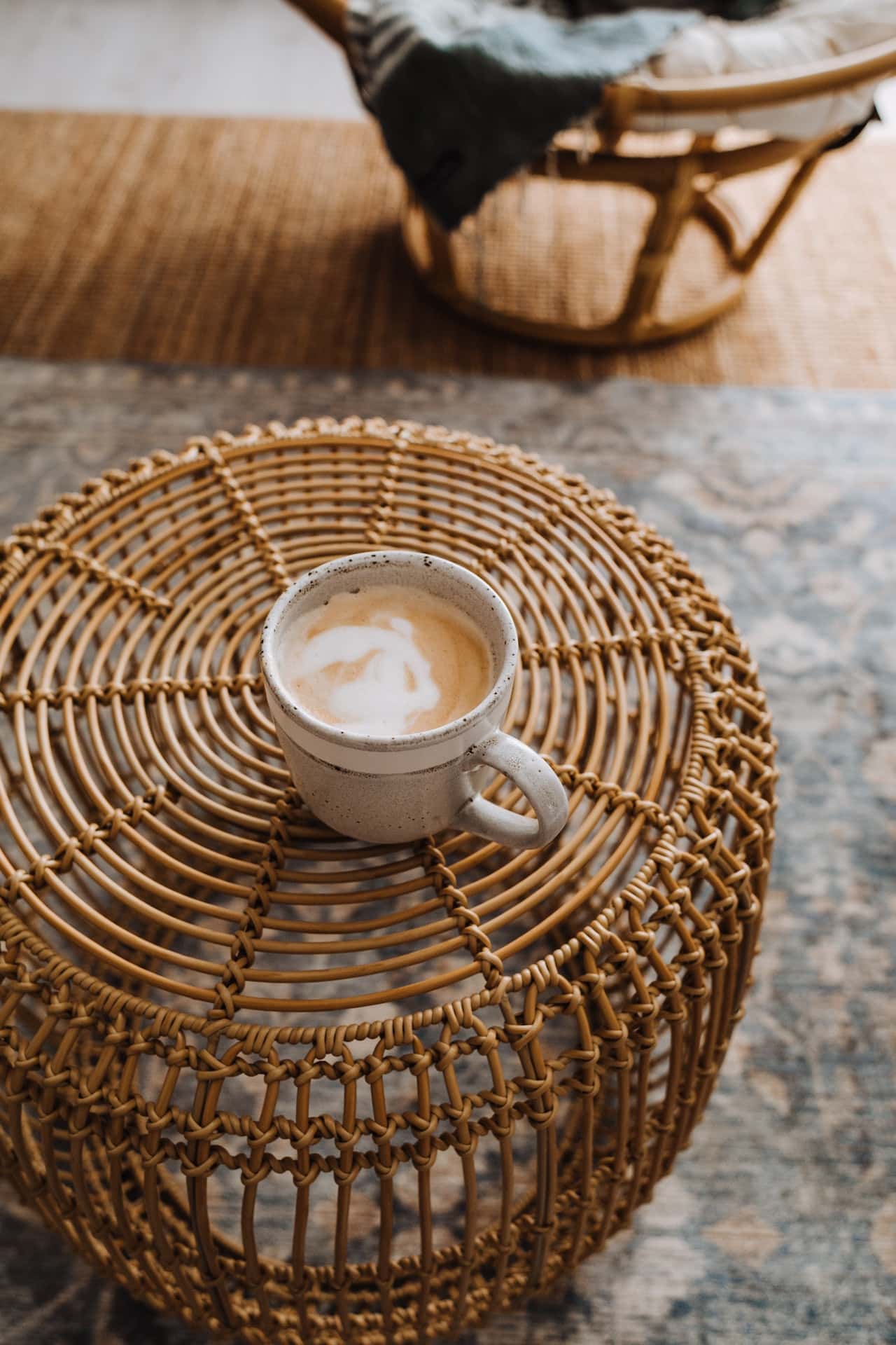 small wicker coffee table