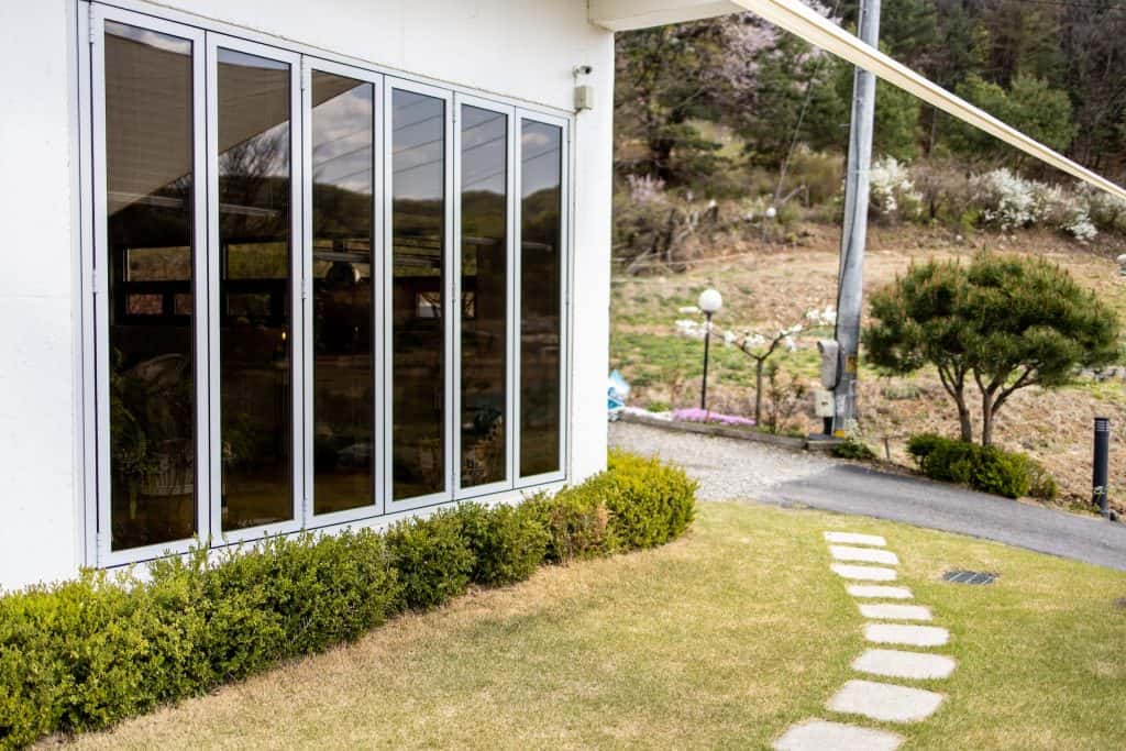small wooden folding doors