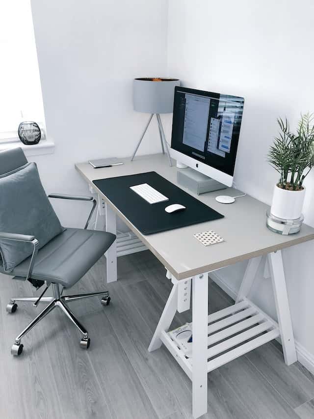 student study table with bookshelf design