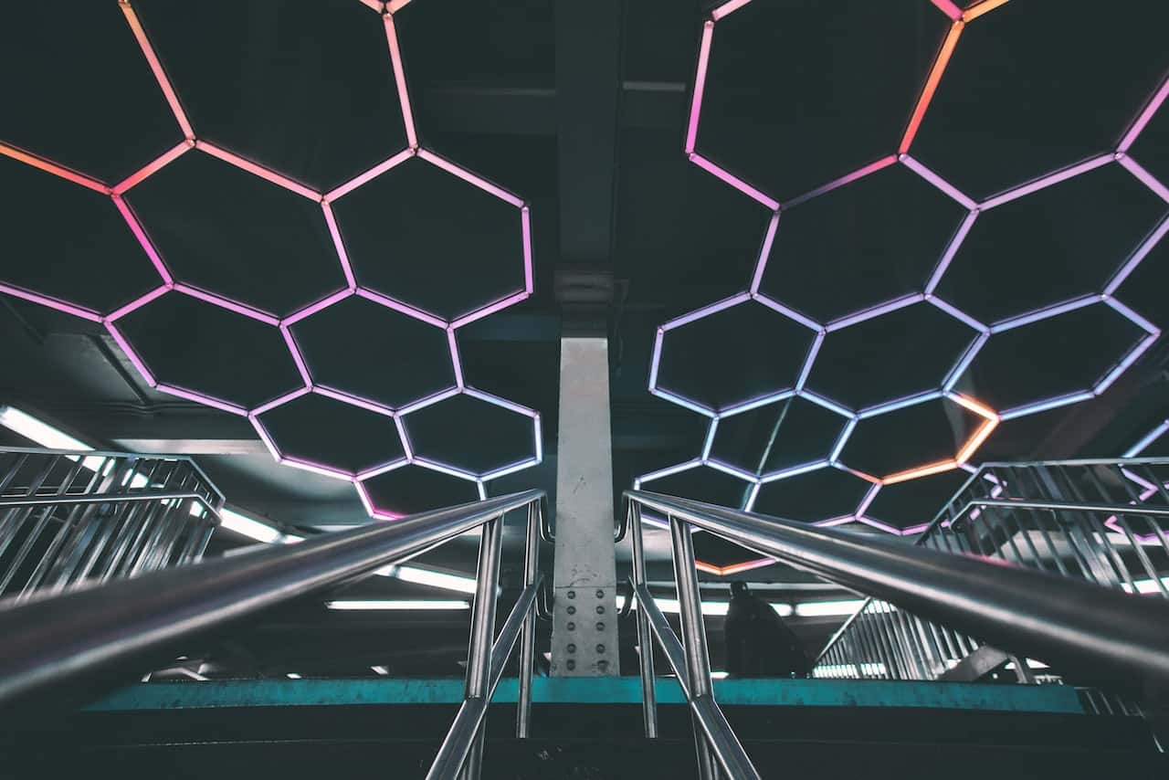thermocol ceiling design with honeycomb light