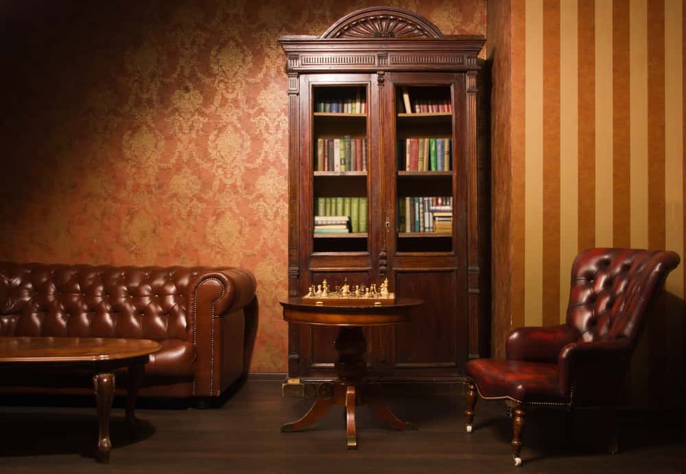 traditional home library design