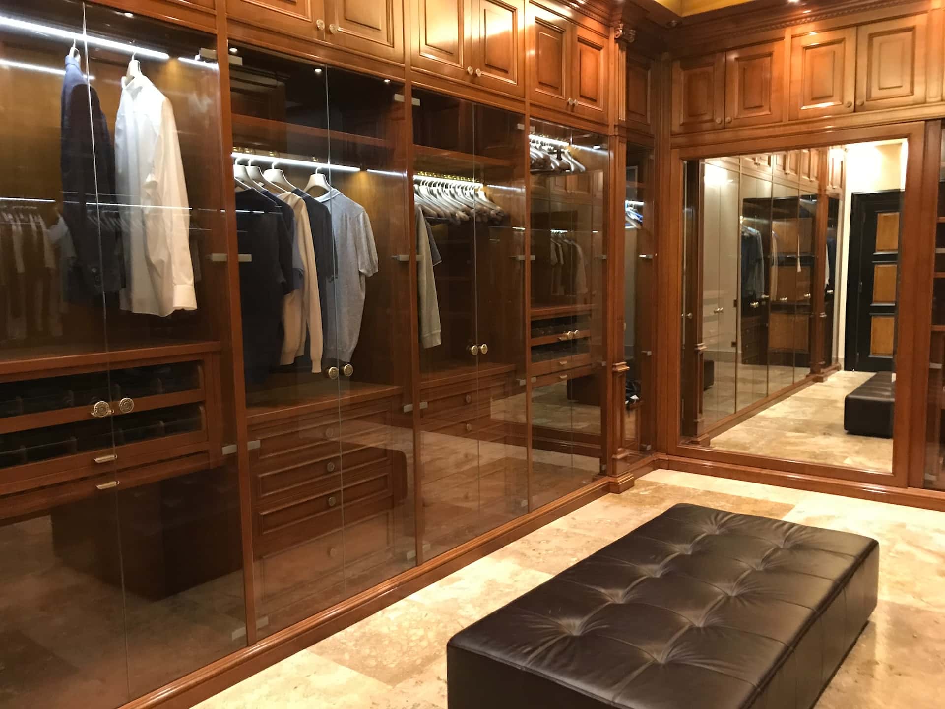 trendy wooden wardrobe