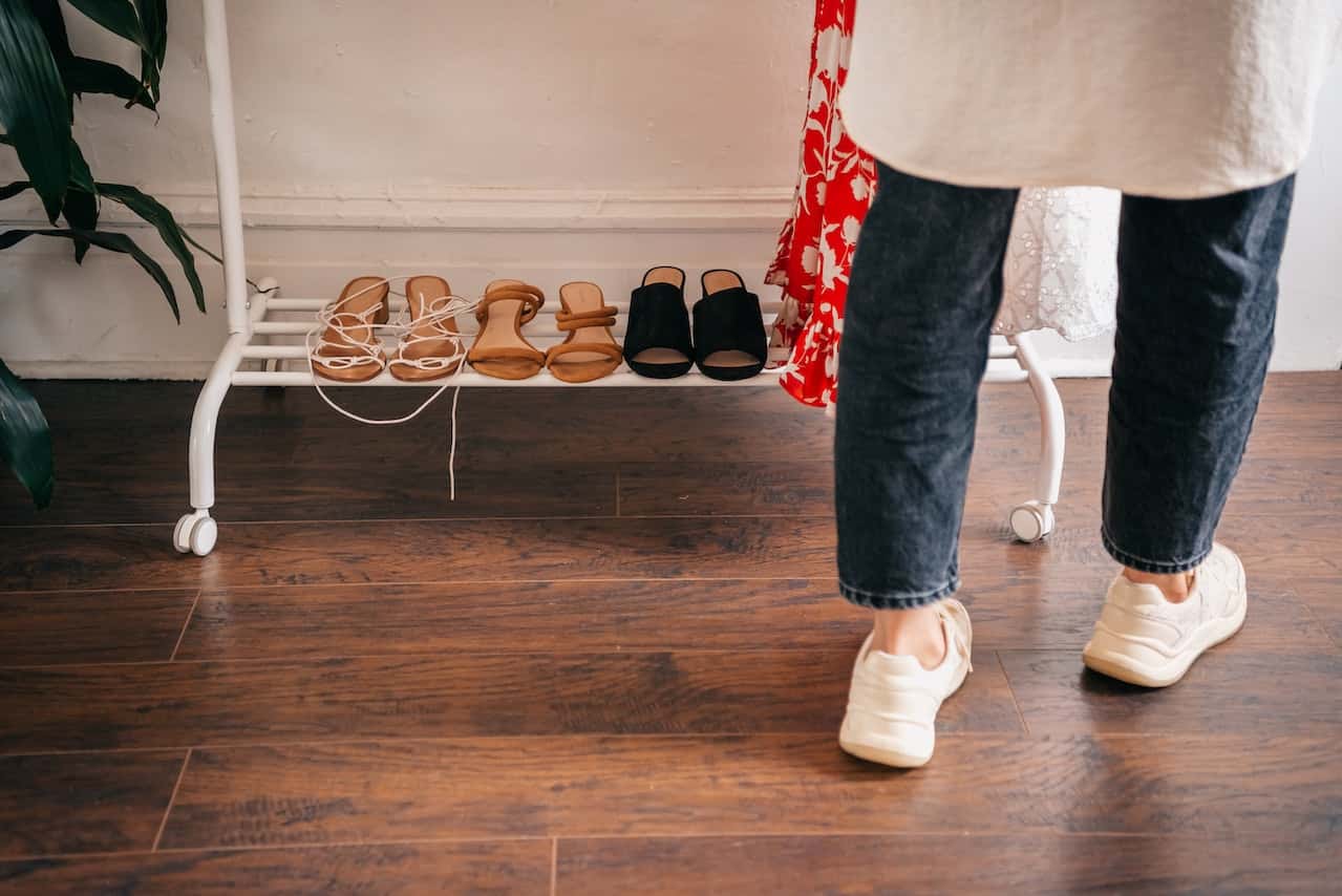 versatile shoe rack with coat hangers