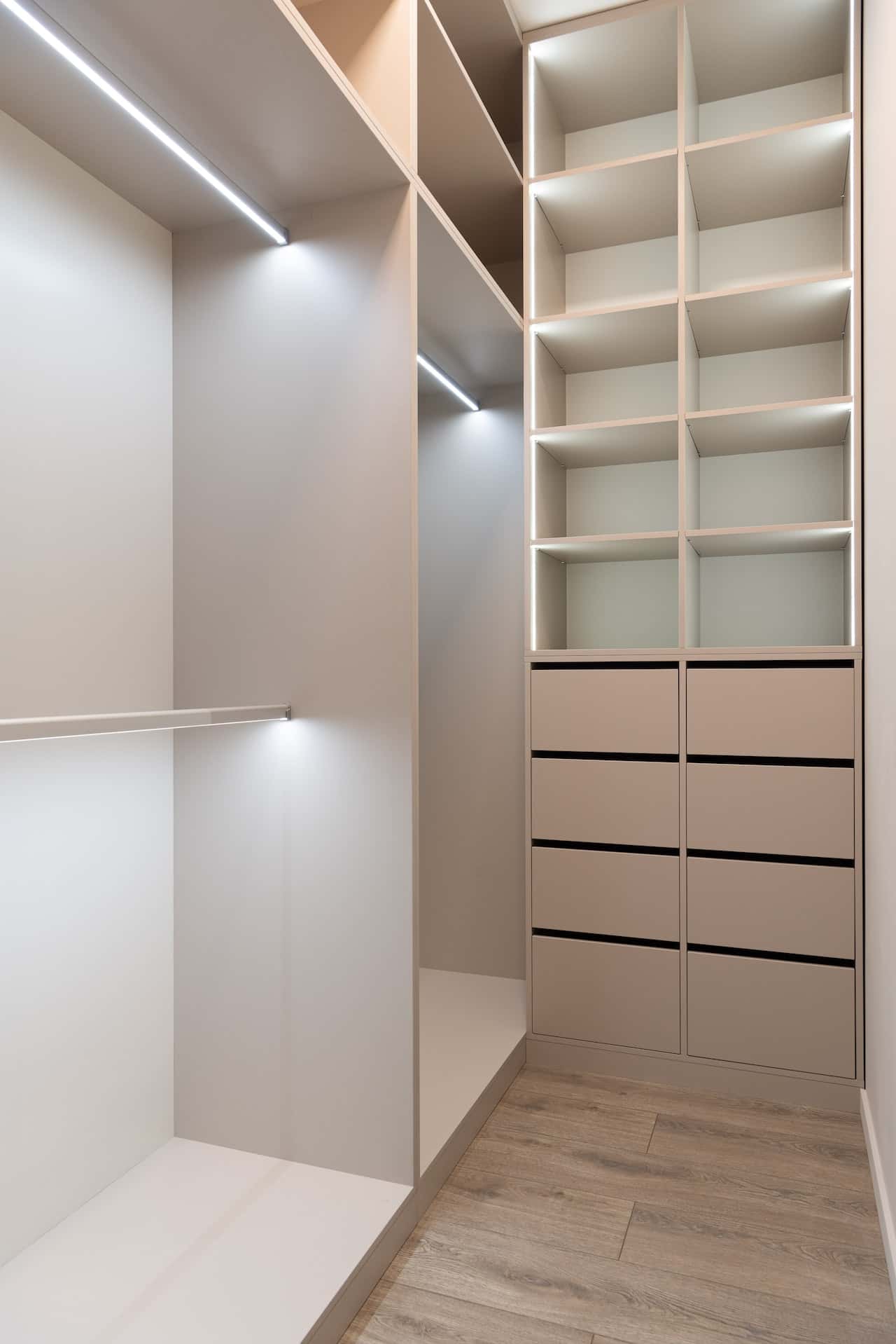 wardrobe with mini lights
