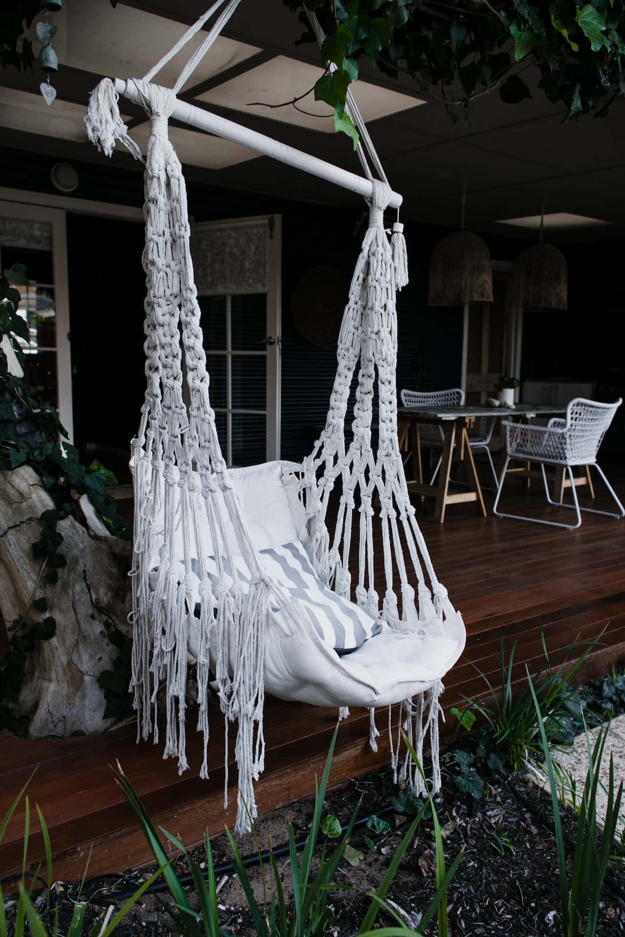 white hammock chair