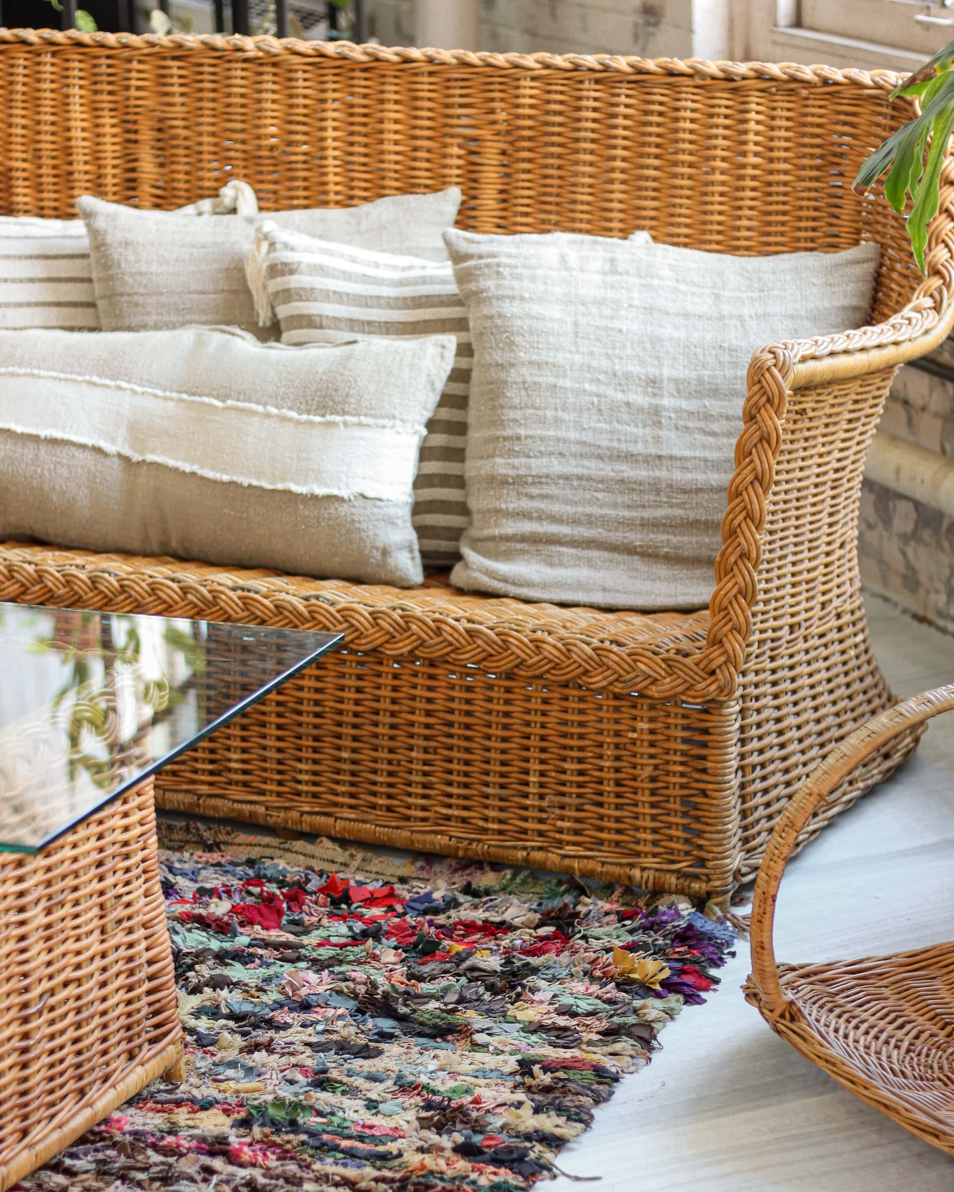 wicker sofa
