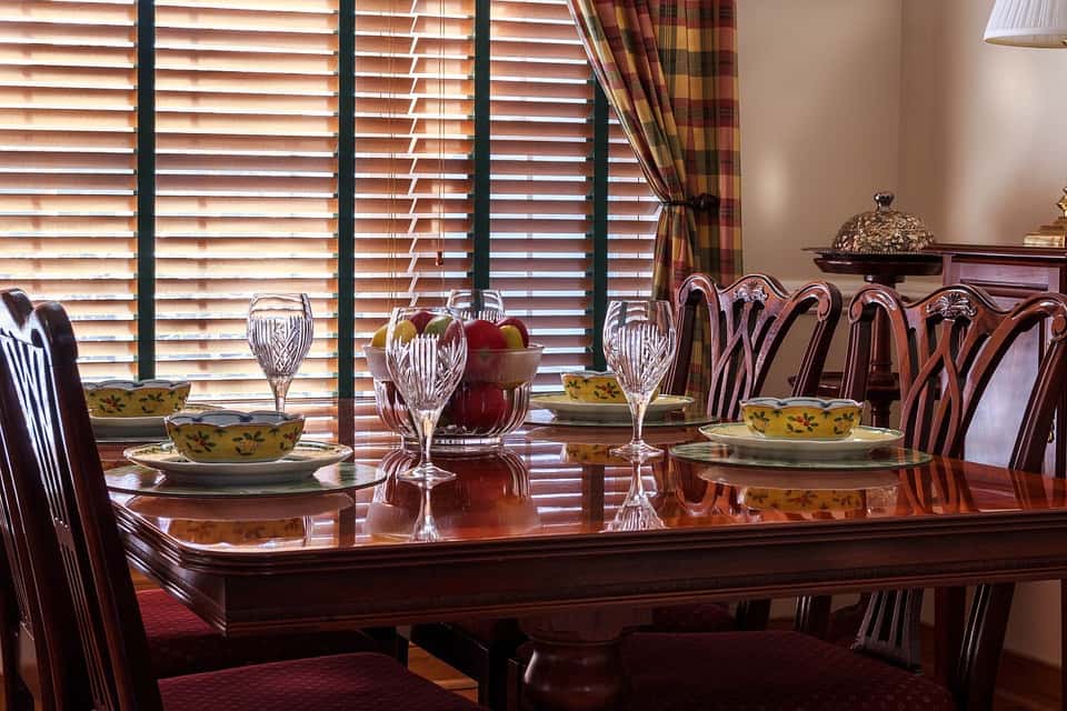 wooden dining table