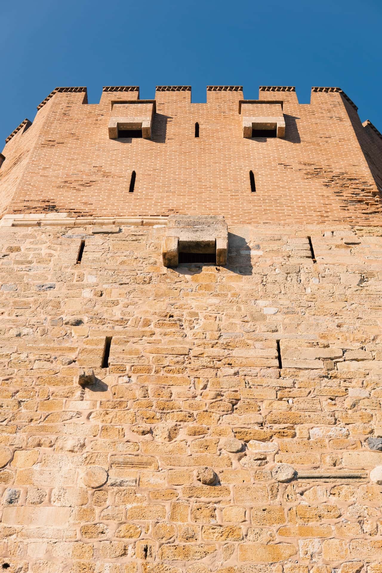embattled parapet walls
