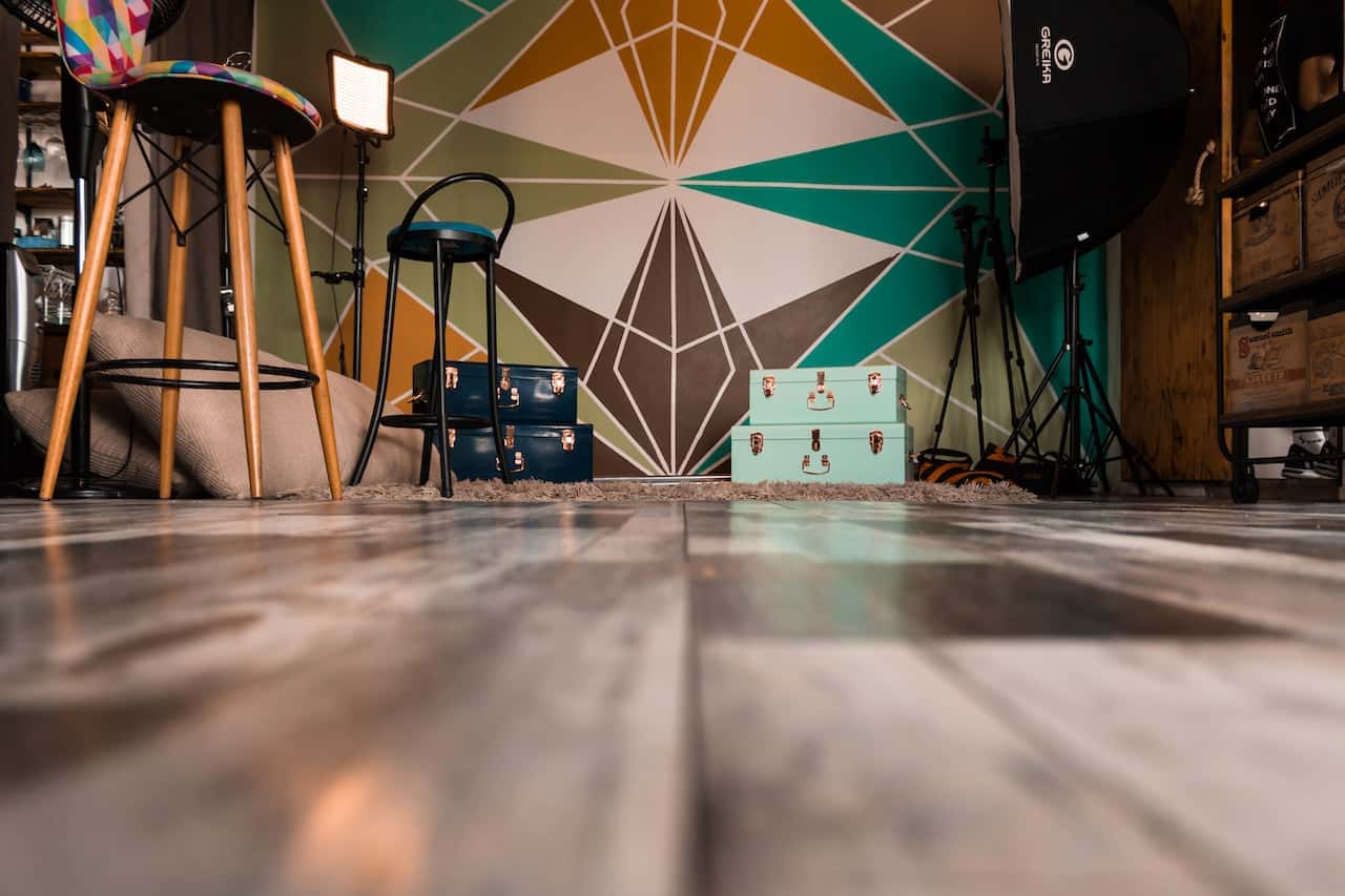 geometrical shapes on the wall