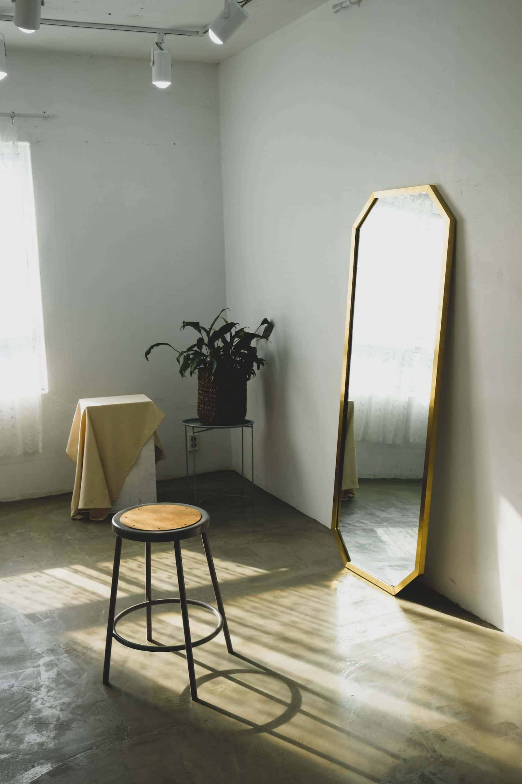multi-panel wall mirror
