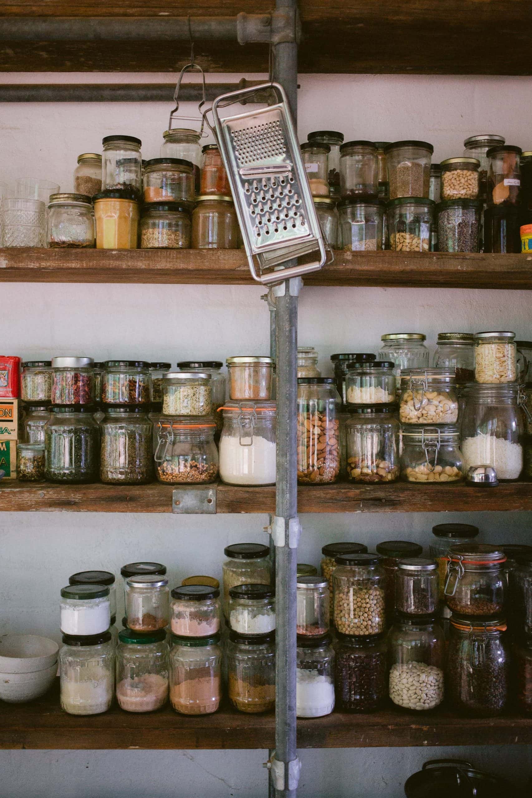 open kitchen trolley for spices