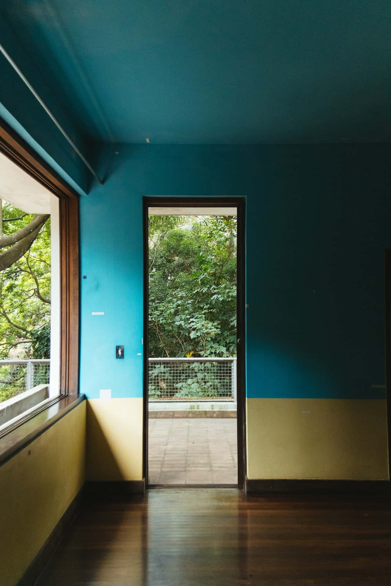 paint the lower half to match the floor