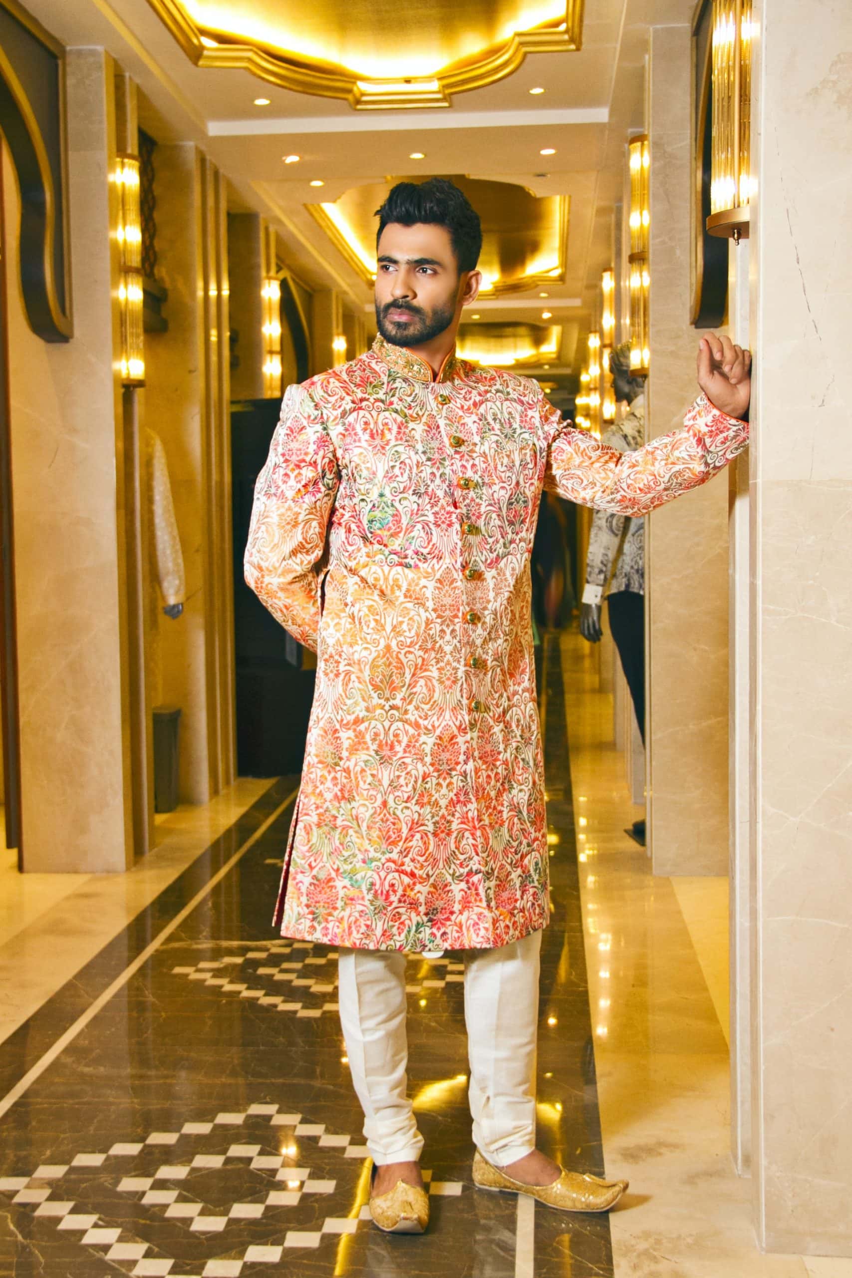 Elegant haveli designs featuring traditional attire and luxury interiors