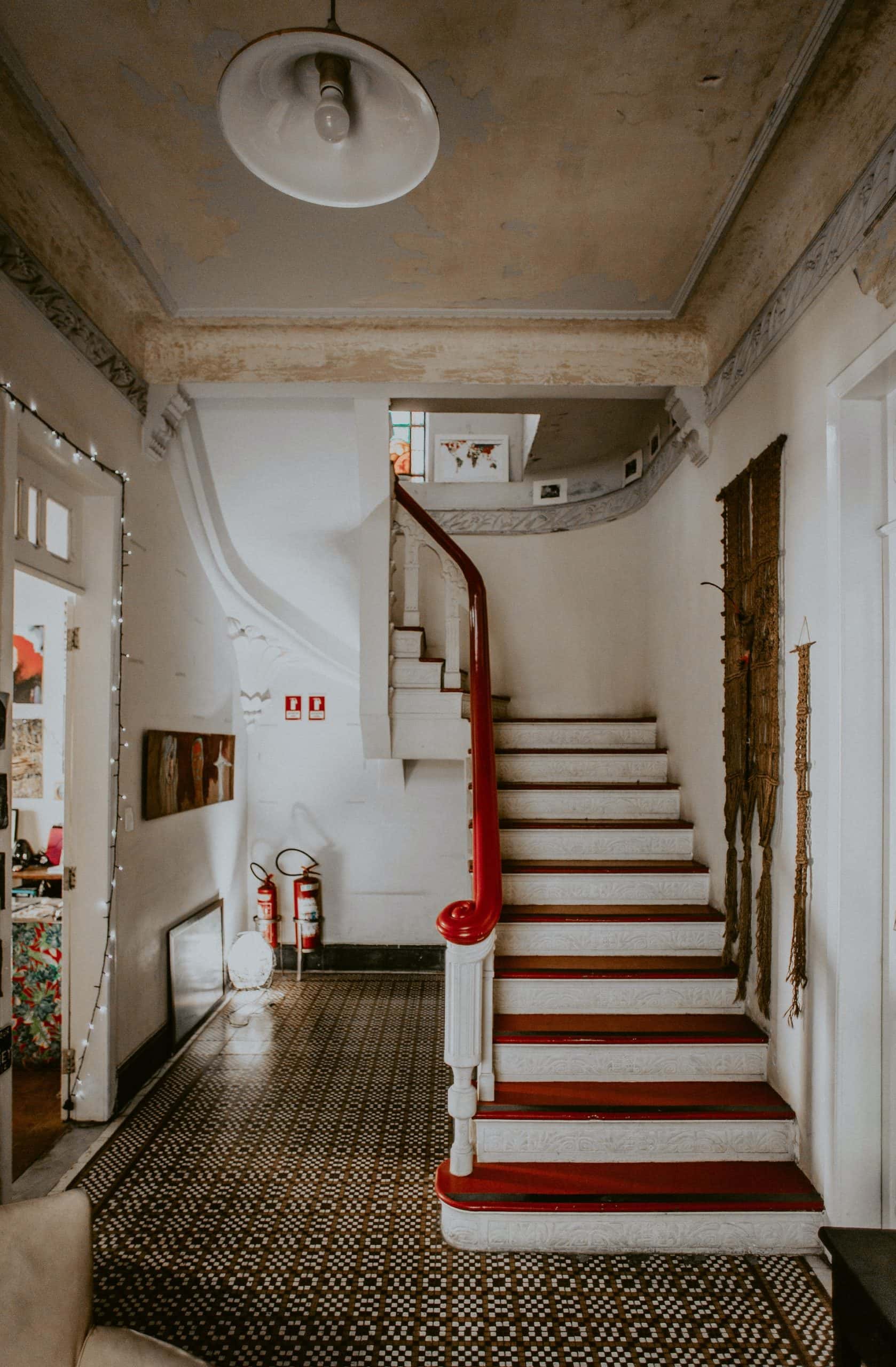 spiral top staircase pillar