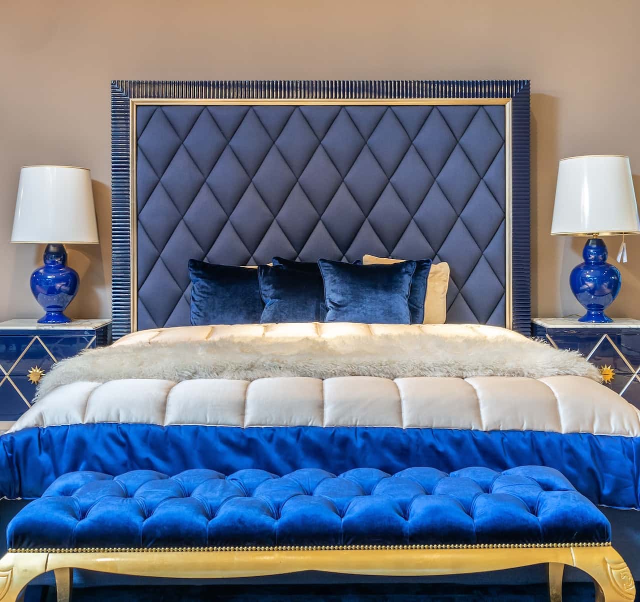 teal-coloured bedrooms