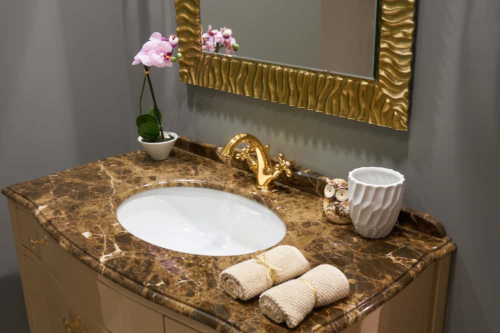 gold-finished designer tap
