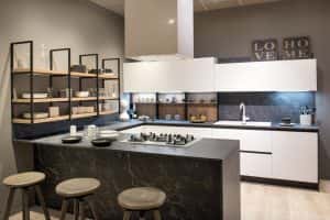 Top View Modern Housewife Tidying Kitchen