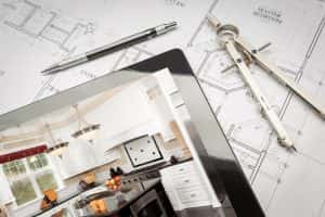 Computer Tablet Showing Kitchen Illustration