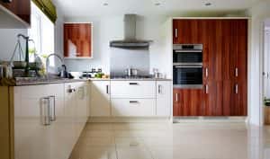 Empty Marble Kitchen Island Clean Surface