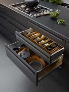 Open Drawers Cutlery Set for Modular Kitchen